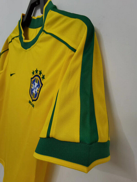 Brazil Home 1998 Football Shirt Soccer Jersey Retro Vintage, 42% OFF