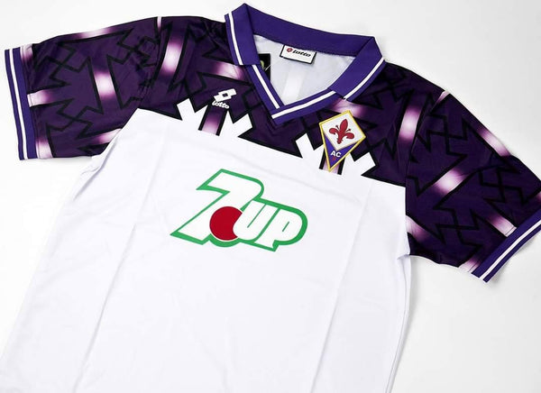 Retro Football Shirt Store on X: 2x PLAYER ISSUE Fiorentina 1992-93 Away  BANNED shirts have just arrived This is the ultra rare version that the  players wore, with stitched crests & textured