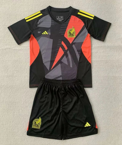 Kids Mexico Goalkeeper 2024/25 Football Kit Shirt Soccer Jersey Kit Uniform